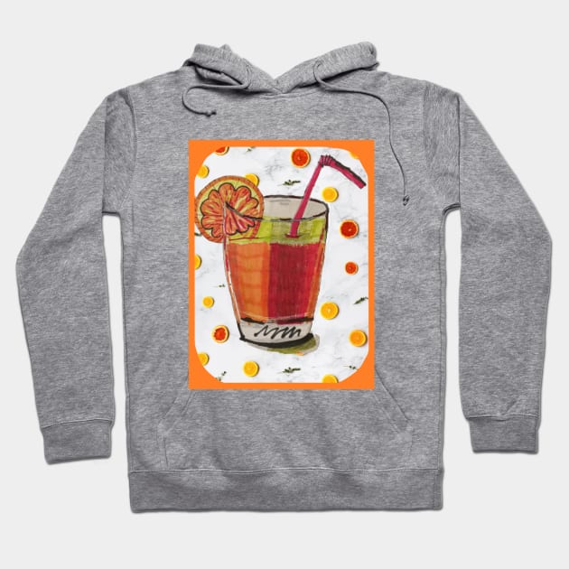 Fresh Citrus Juice Hoodie by Mila-Ola_Art